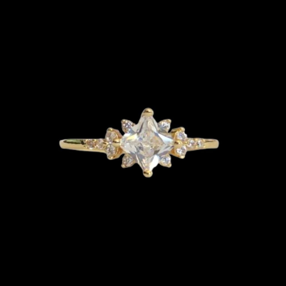 18kt Yellow Gold Plated CZ Ring
